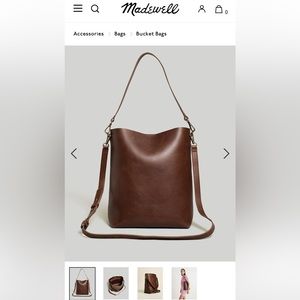 Madewell The Transport Bucket Bag in Soft Mahogany